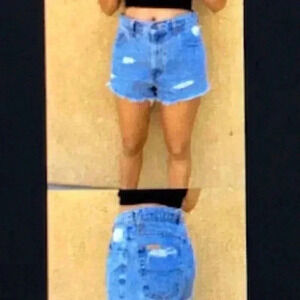 Jordache Distressed‎ Jean Shorts Womens Sz 8